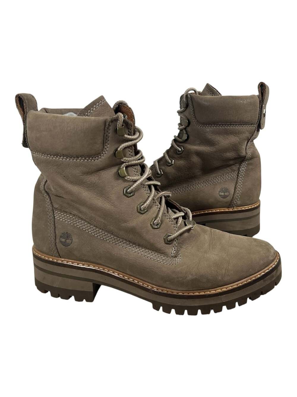 Timberland Courmayeur Valley 6-Inch Women's Taupe Nubuck Leather Boots A1RQX